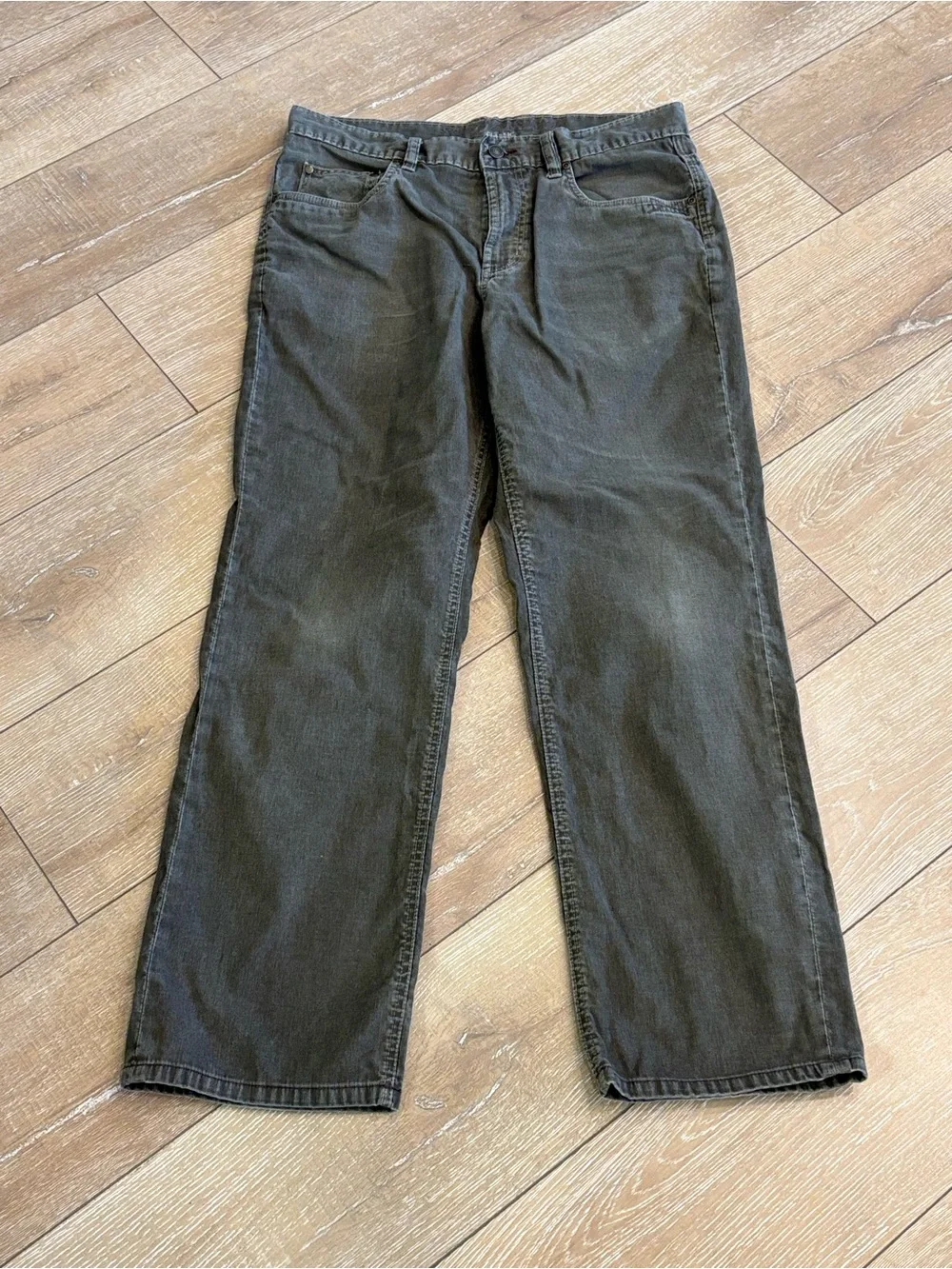Tommy Bahama Classic Fit Corduroy Pants Olive Green Gray 35x30